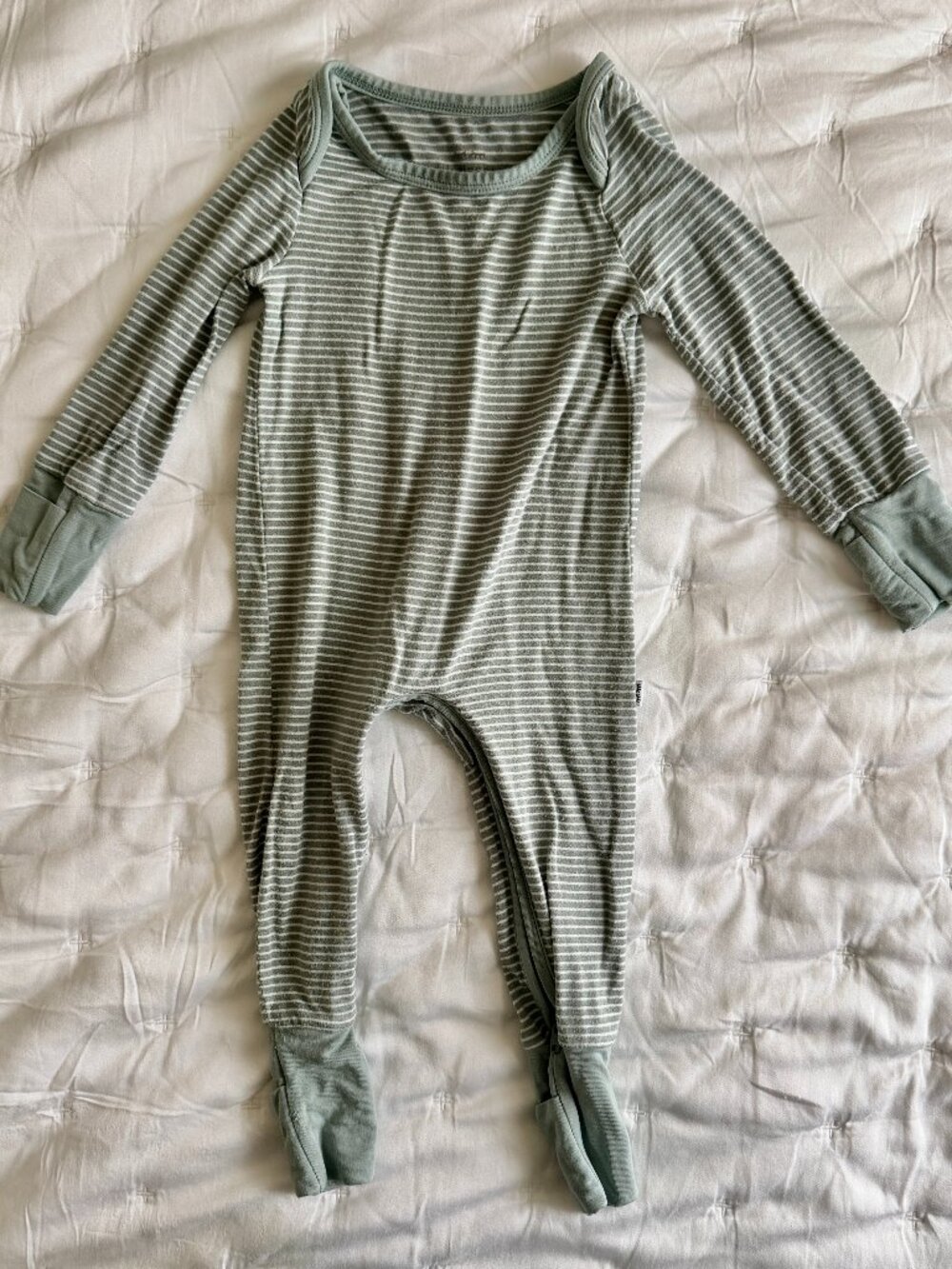 Little Sleepies 0-3 Willow Stripe Crescent Zippy